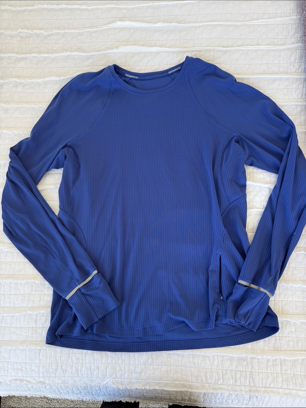 lululemon athletica Long-Sleeve Ribbed Crew in Royal Blue